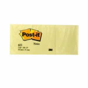 POST-IT NOTES 38X51MM 653 YELLOW (3 PCS) 3M-653