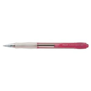 PILOT PEN W GRIP (M) NEON RED