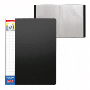 ERICHKRAUSE DISPLAY BOOK +SPINE POCKET CLASSIC 60 POCKETS A4 BLACK 43083