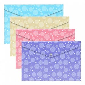 ERICHKRAUSE ENVELOPE FOLDER PASTEL DOTS SEMITRANSPARENT A4 ASS. COL. 53292