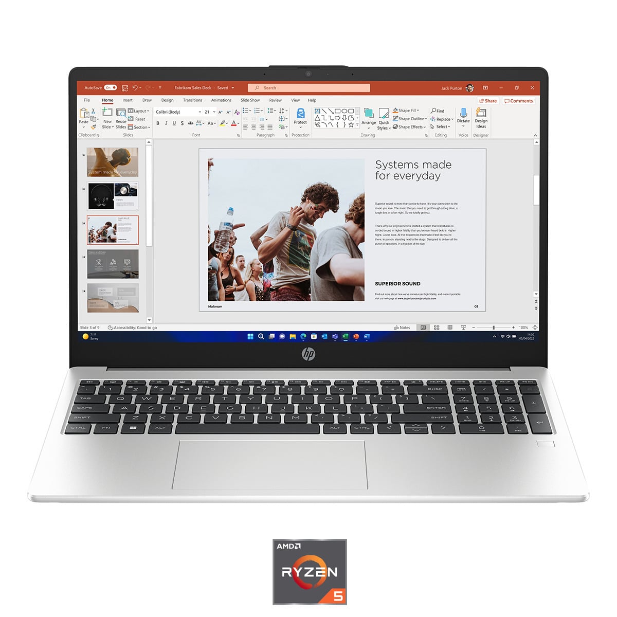 HP NOTEBOOK 255 G10 R5/16/512/W11P AK9X6AT