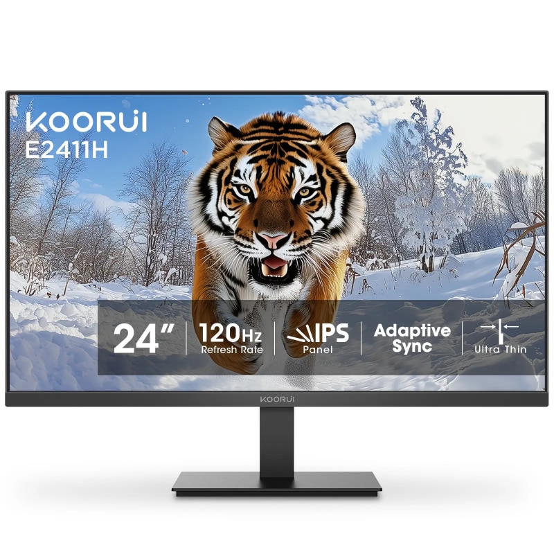 KOORUI MONITOR 23.8" FHD/IPS/120Hz/ULTRA-THIN VGA/HDMI 3YW E2411H