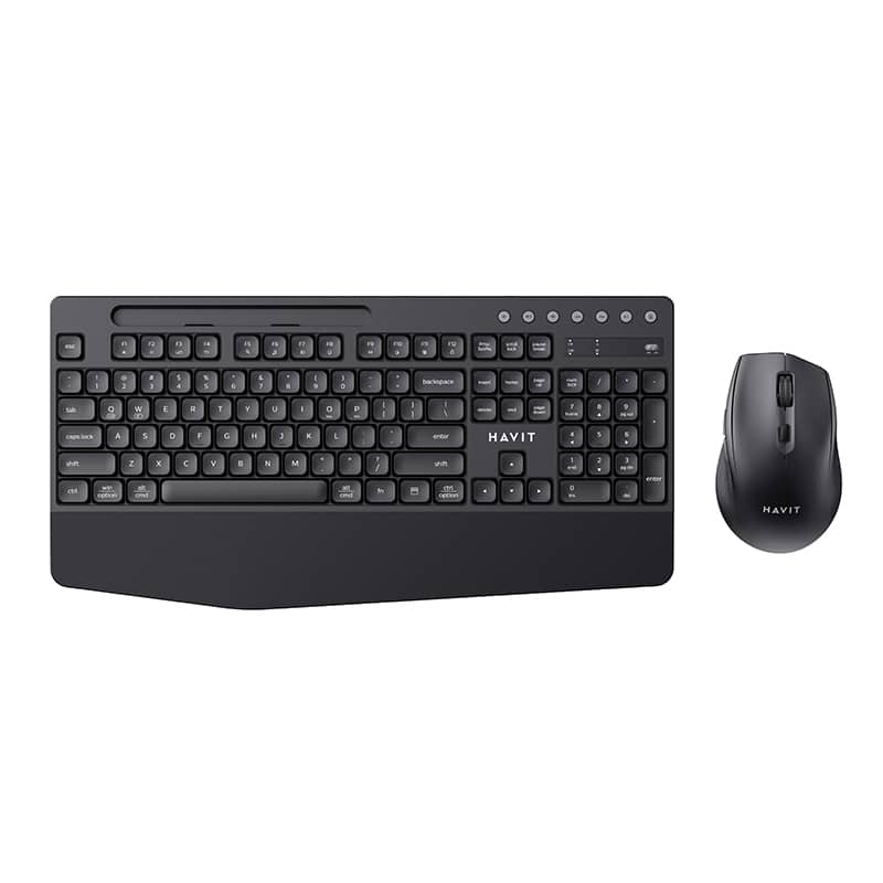 HAVIT WIRELESS BUSINESS UK KEYBOARD & MOUSE COMBO KB251WB BLACK+GREY