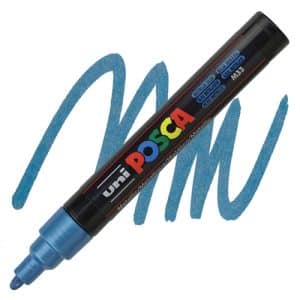 POSCA PAINT MARKER MEDIUM METALLIC BLUE PC-5M
