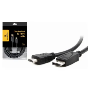 GEMBIRD 1.8M DISPLAYPORT TO HDMI M/M BLACK  CC-DP-HDMI-6