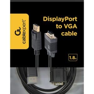 GEMBIRD DISPLAYPORT TO VGA  CABLE 1.8M  CCP-DPM-VGAM-6