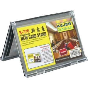 ACRYLIC NAME CARD STAND DOUBLE 55X90MM  K-770