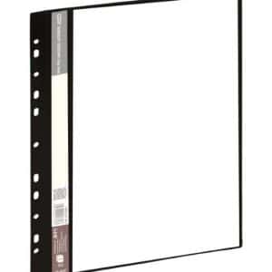 PVC FILE A4 WITH HOLES 20 POCKETS BLACK 120-1844