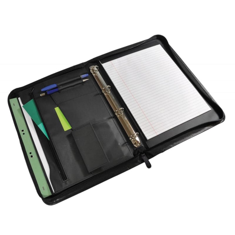 MONOLITH A4 CONFERENCE ZIPPER FOLDER/4 RINGS MULTI COMPARTMENTS