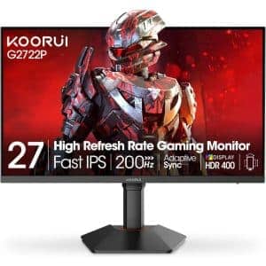 KOORUI GAMING MONITOR 27"  QHD 2K IPS  200Hz HEIGHT ADJUSTABLE 1MS 2X HDMI & DP  3YW  G2722P