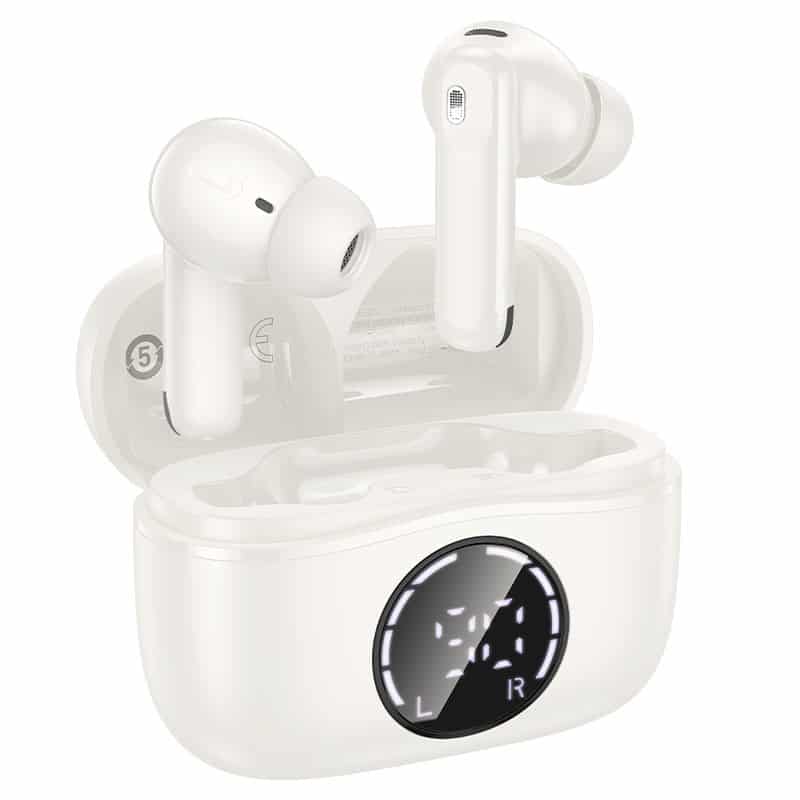 HOCO EQ22 Singer True Wireless Bluetooth Earphones ANC+ENC noise reduction + Display White