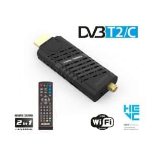 EDISION RECEIVER DVB-T2/C H.265/HEVC T265+ + CABLE HDMI 2 IN 1