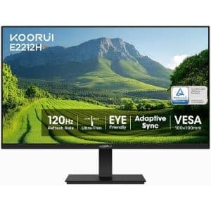 KOORUI MONITOR 21.5"  FHD  120Hz VGA/HDMI 3YW E2212H
