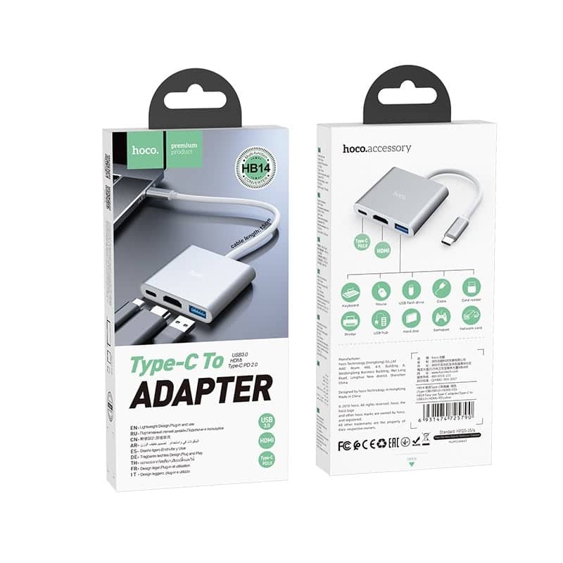 hoco-hb14-easy-use-type-c-adapter-package