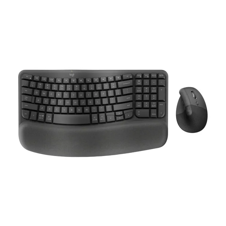 LOGITECH KEYBOARD & MOUSE WIRELESS/BLUETOOTH WAVE KEYS AND LIFT COMBO US 920-013635